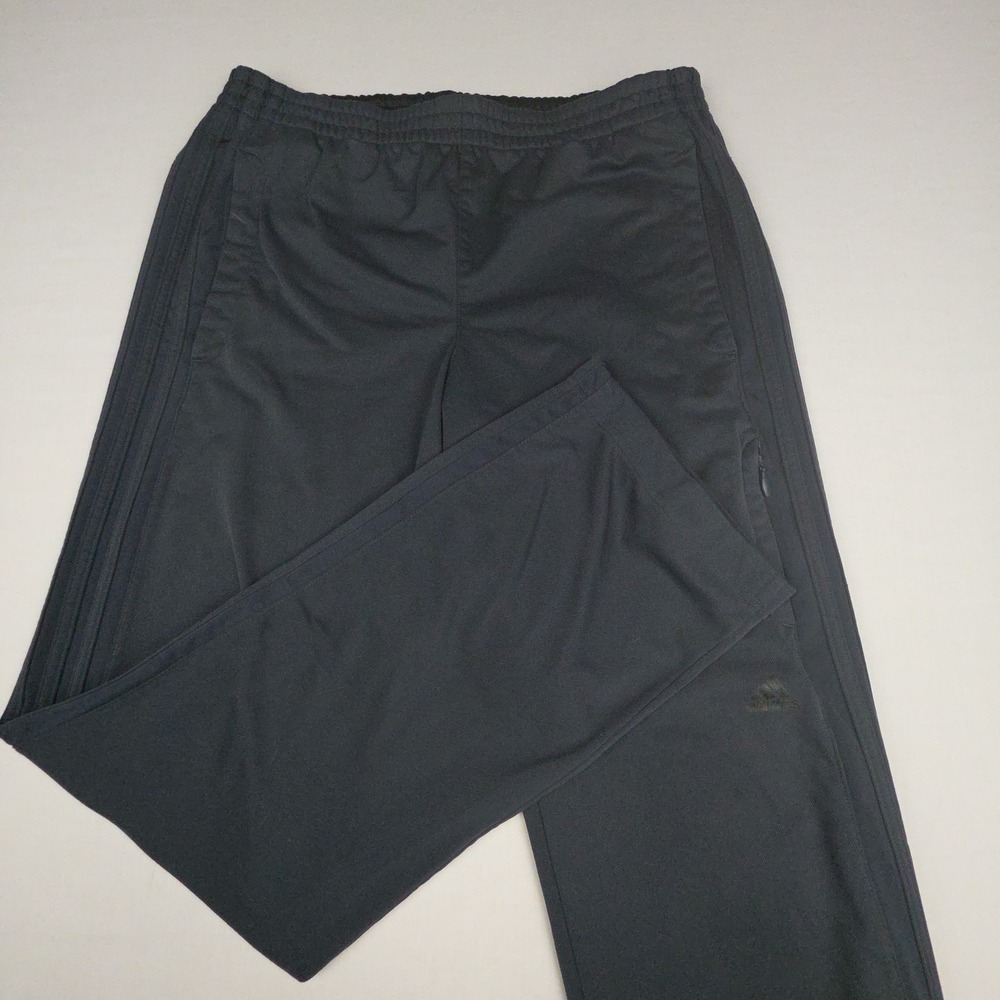 Adidas 3-Stripe Straight Leg Track Pants Mens Medium Charcoal Polyester